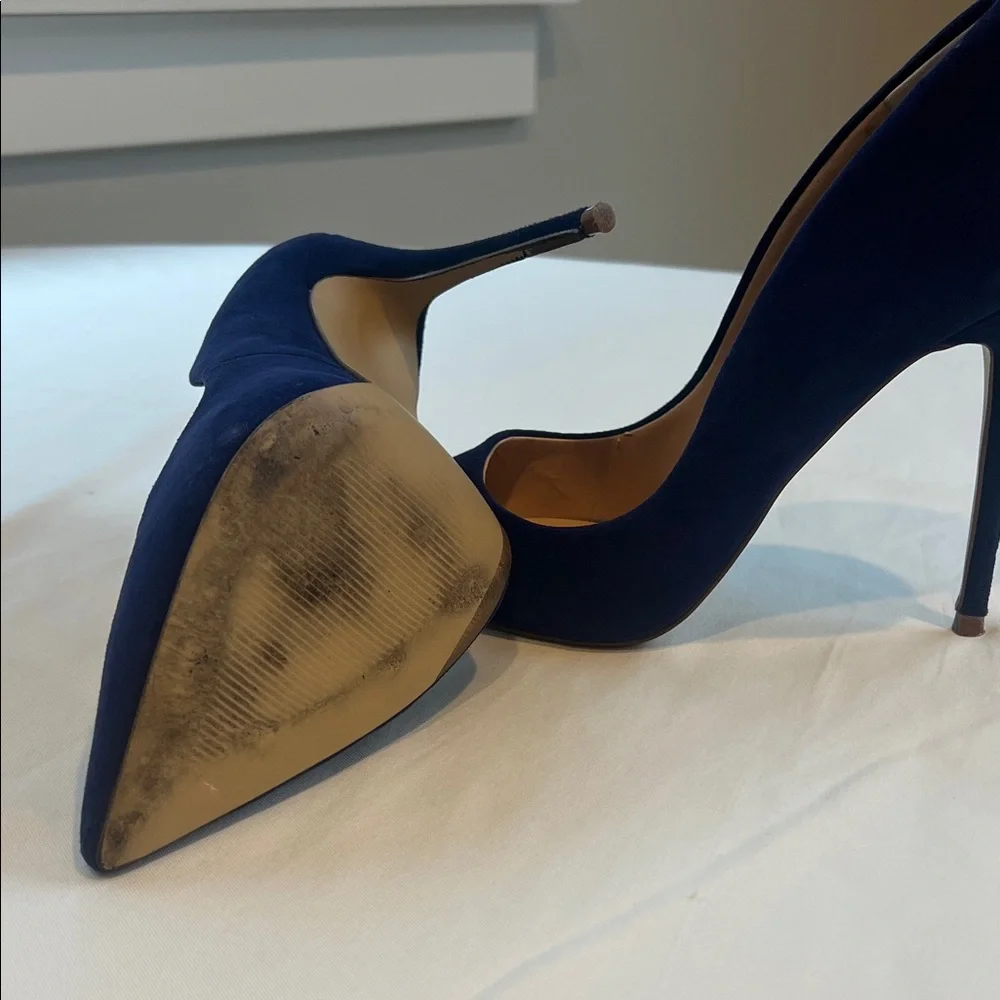 Steve Madden Blue Suede Daisie Heels - Picture 4 of 11